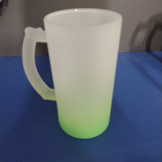 16 oz. Frosted Beer Mug Green