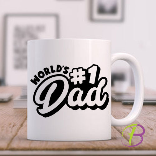 11 oz. White Mug Dad #1