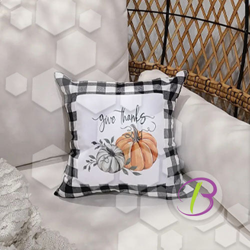 Christmas Plaid Pillows | Black Plaid – Frill – White