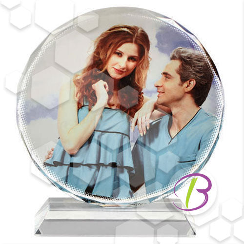 Circle Shaped Glass Picture Frame - Custom