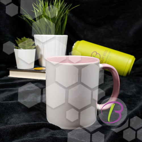 11 oz. Pink Mug Colored Handle & Interior