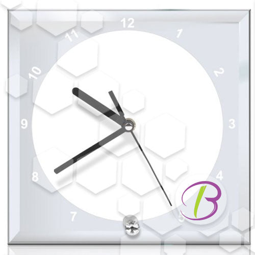 Square Glass Clock - Custom