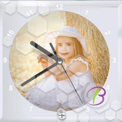 Square Glass Clock - Custom